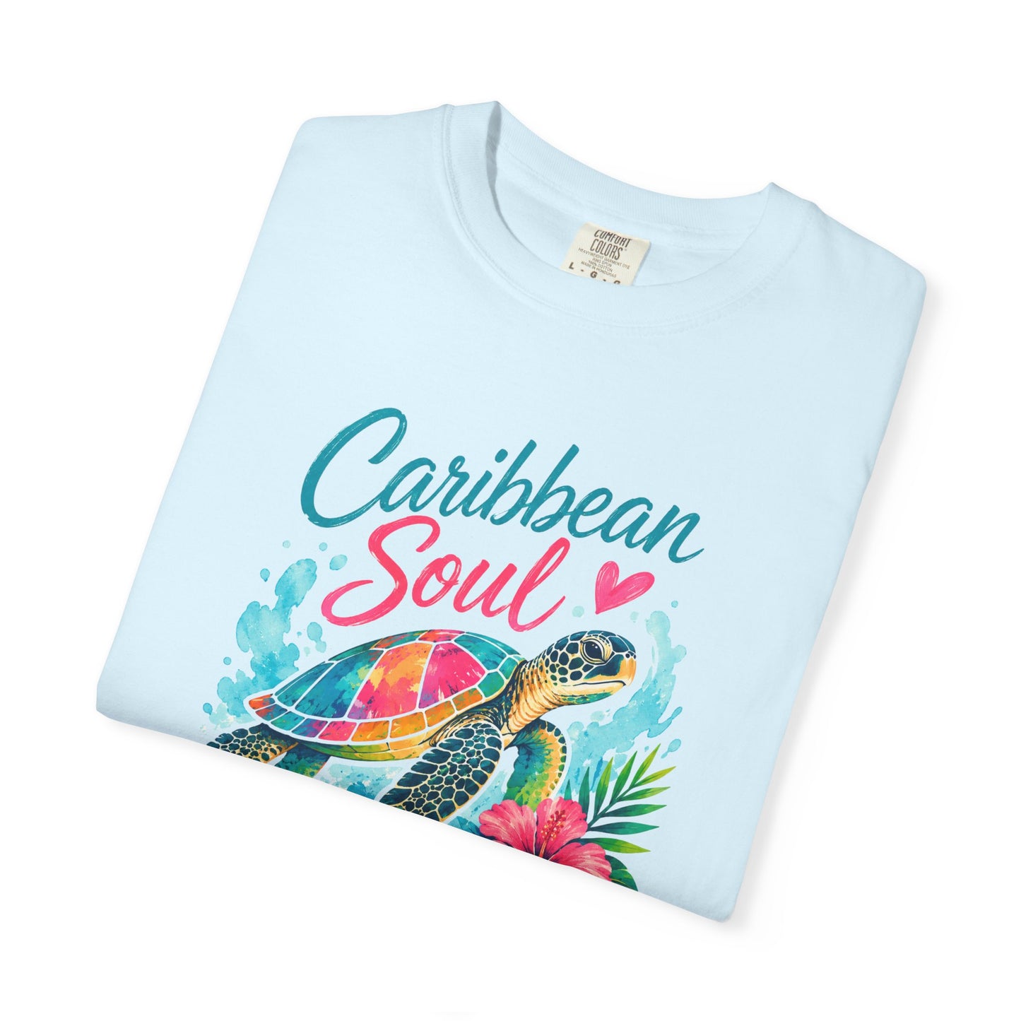 Caribbean Soul T-Shirt — Sea Turtle Floral Tropical Tee