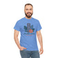 Island State of Mind T-Shirt — Tropical Tiki Tee with Hibiscus & Palm Leaves
