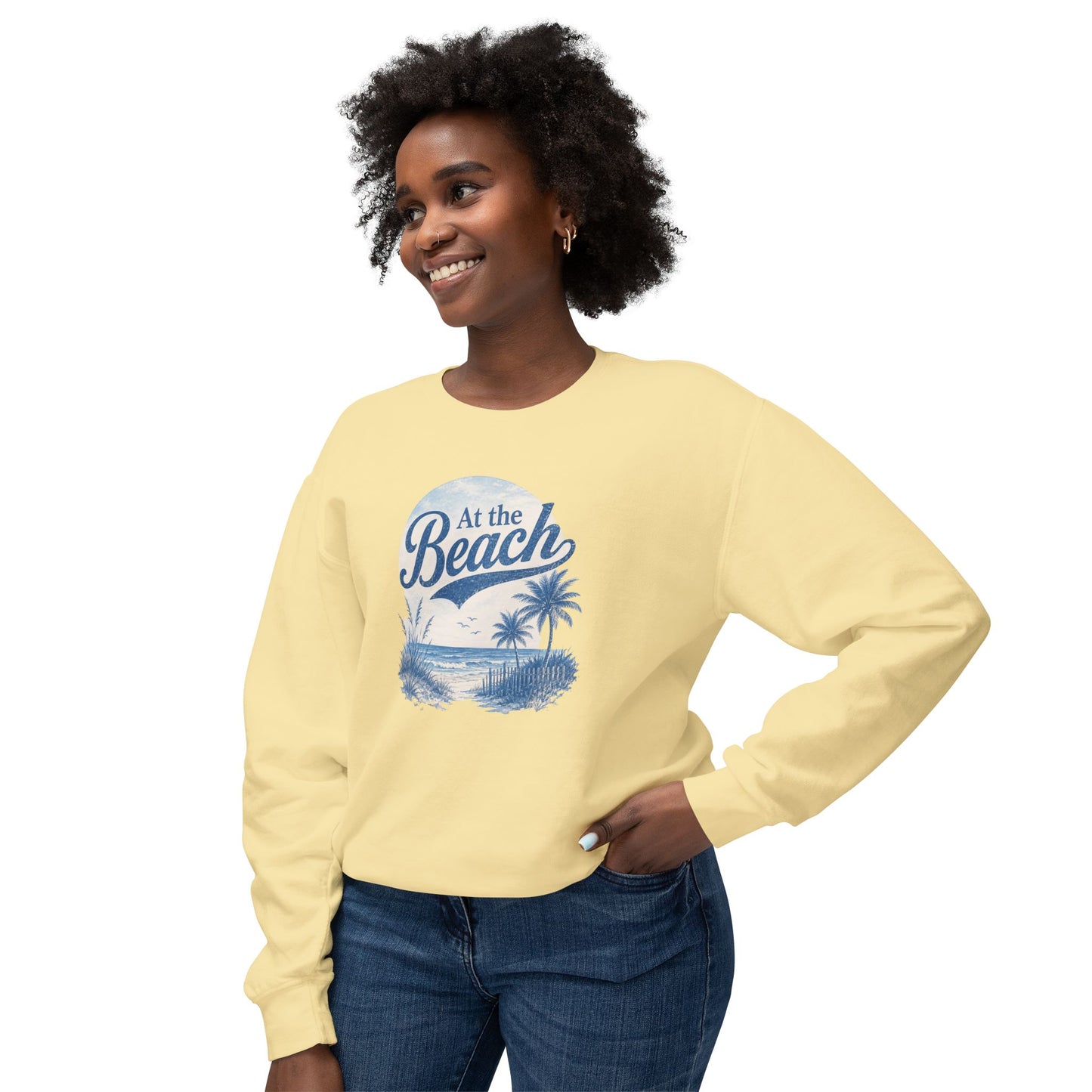 At The Beach Lightweight Crewneck Sweatshirt