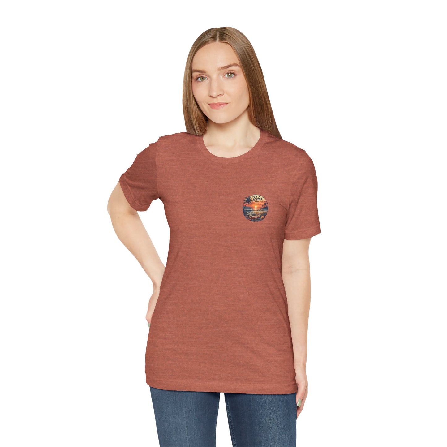 Sunset Beach Tee — "Relax Watch a Sunset" Graphic T-Shirt