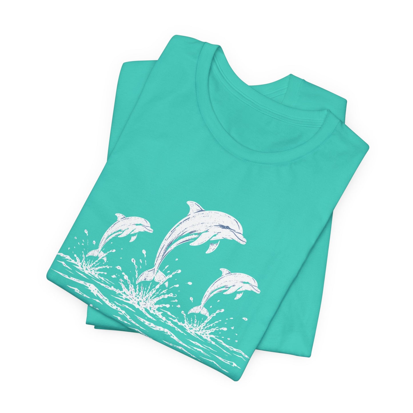 Dolphin Trio Tee — Playful Ocean Graphic T-Shirt