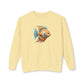 Beach Club Vibrant Fish Art Unisex Lightweight Crewneck Sweatshirt