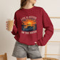"Life Is Better On The Water" Crewneck Sweatshirt -Boat Sunset Graphic