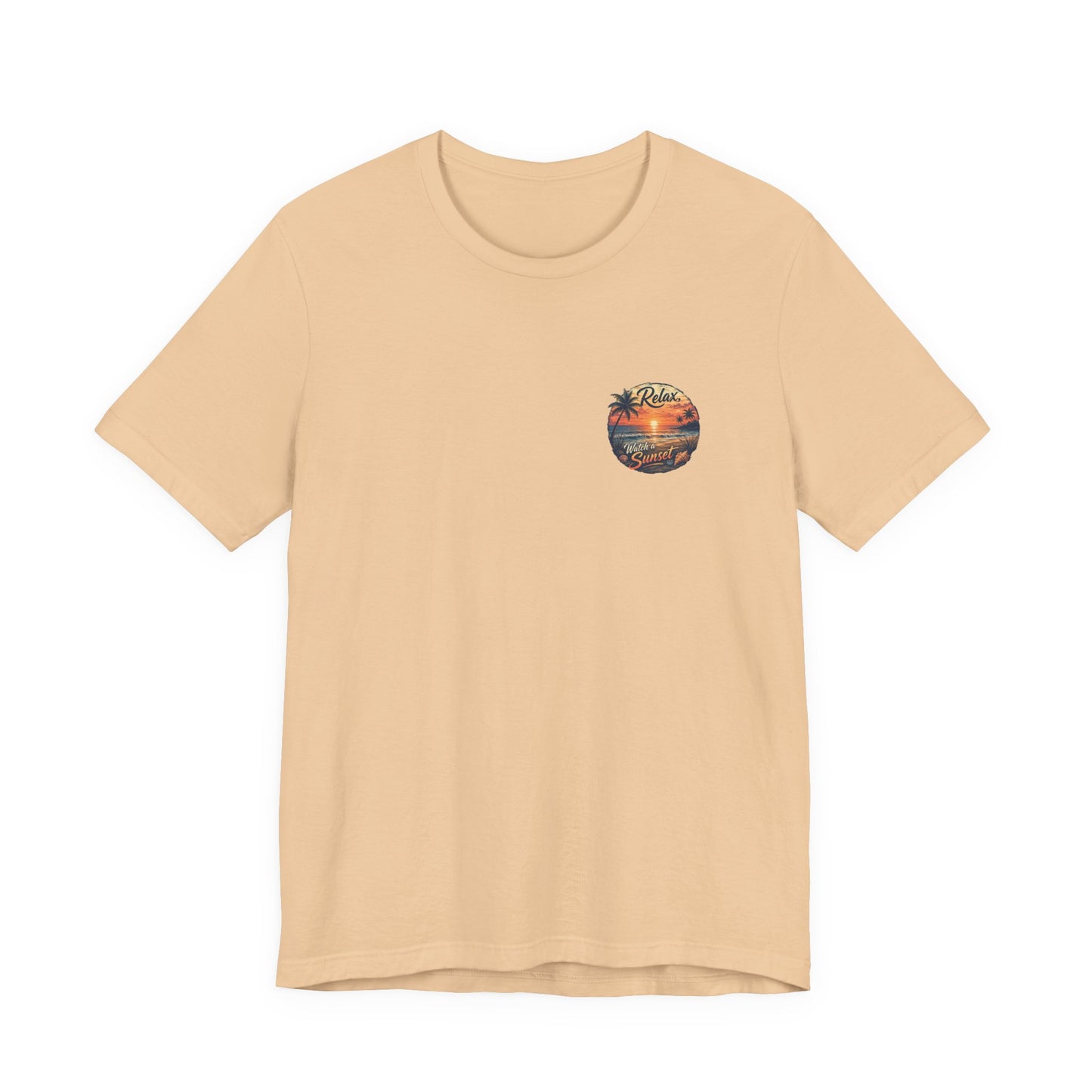 Sunset Beach Tee — "Relax Watch a Sunset" Graphic T-Shirt