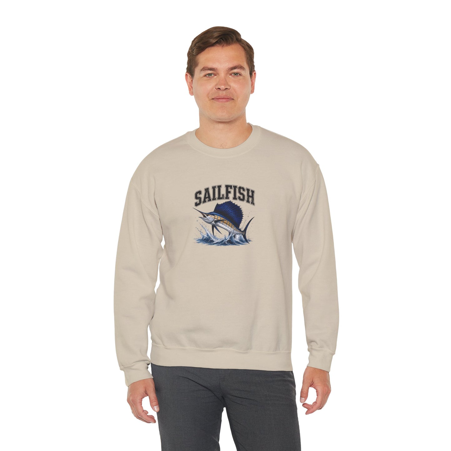 Sailfish Graphic Sweatshirt – Vintage Marlin Fishing Crewneck