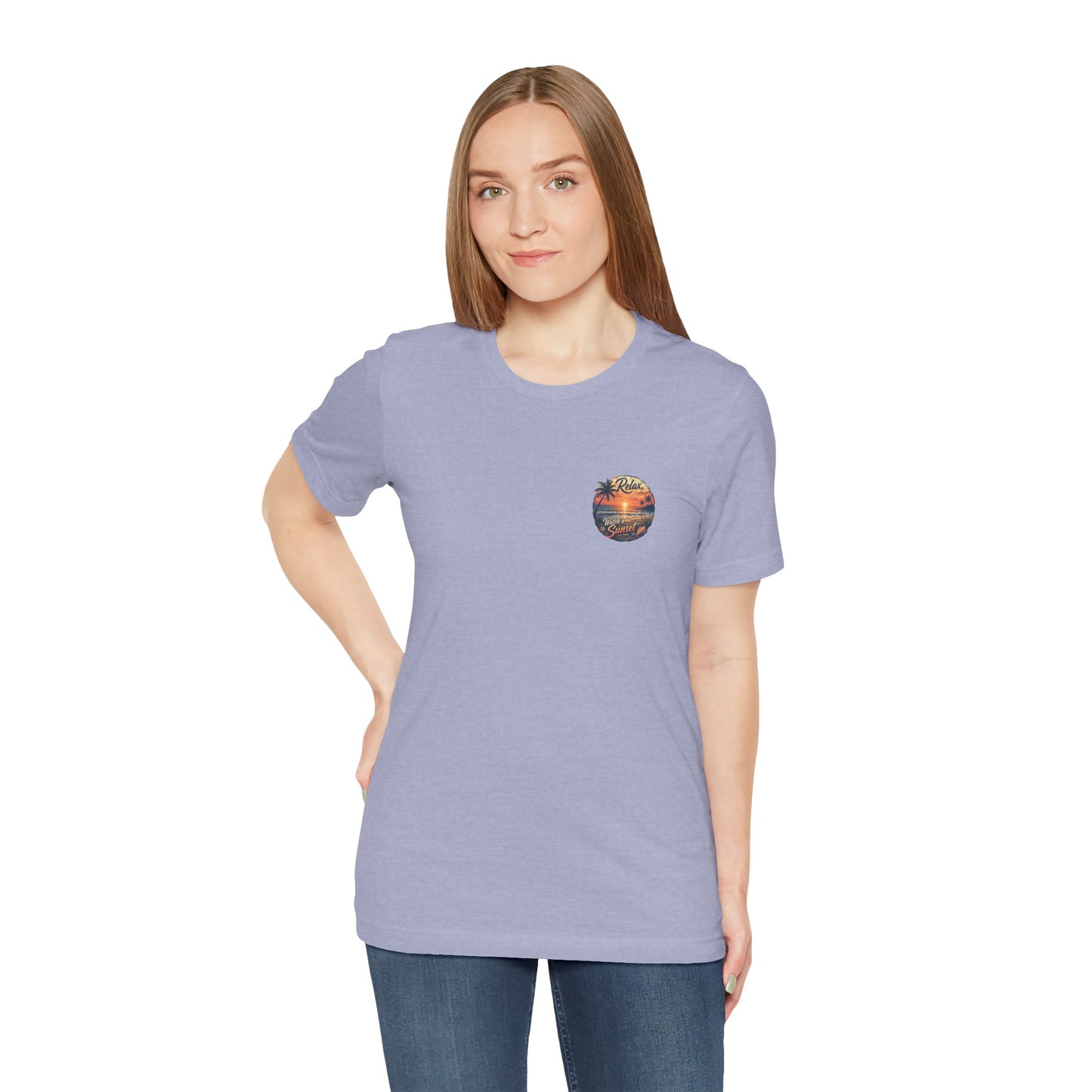 Sunset Beach Tee — "Relax Watch a Sunset" Graphic T-Shirt