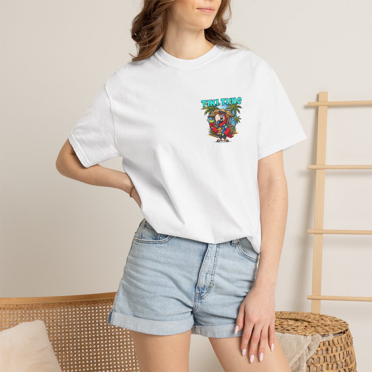 Tiki Time Party Parrot T-Shirt