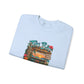 Tiki Bar Crewneck Sweatshirt — Retro Tropical Sunset Design