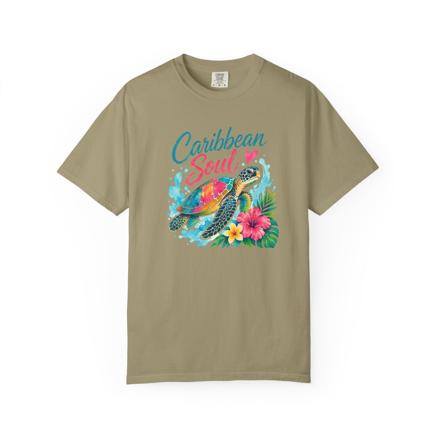 Caribbean Soul T-Shirt — Sea Turtle Floral Tropical Tee