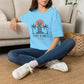 Tiki Vibes Sunset Tee (Palm Trees & Tiki Mask)