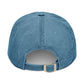 Tiki Bar Embroidered Hat — Vintage Tiki Totem Denim Baseball Cap