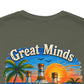 "Great Minds Drink A Like" Tropical Beach Liquor Graphic Tee