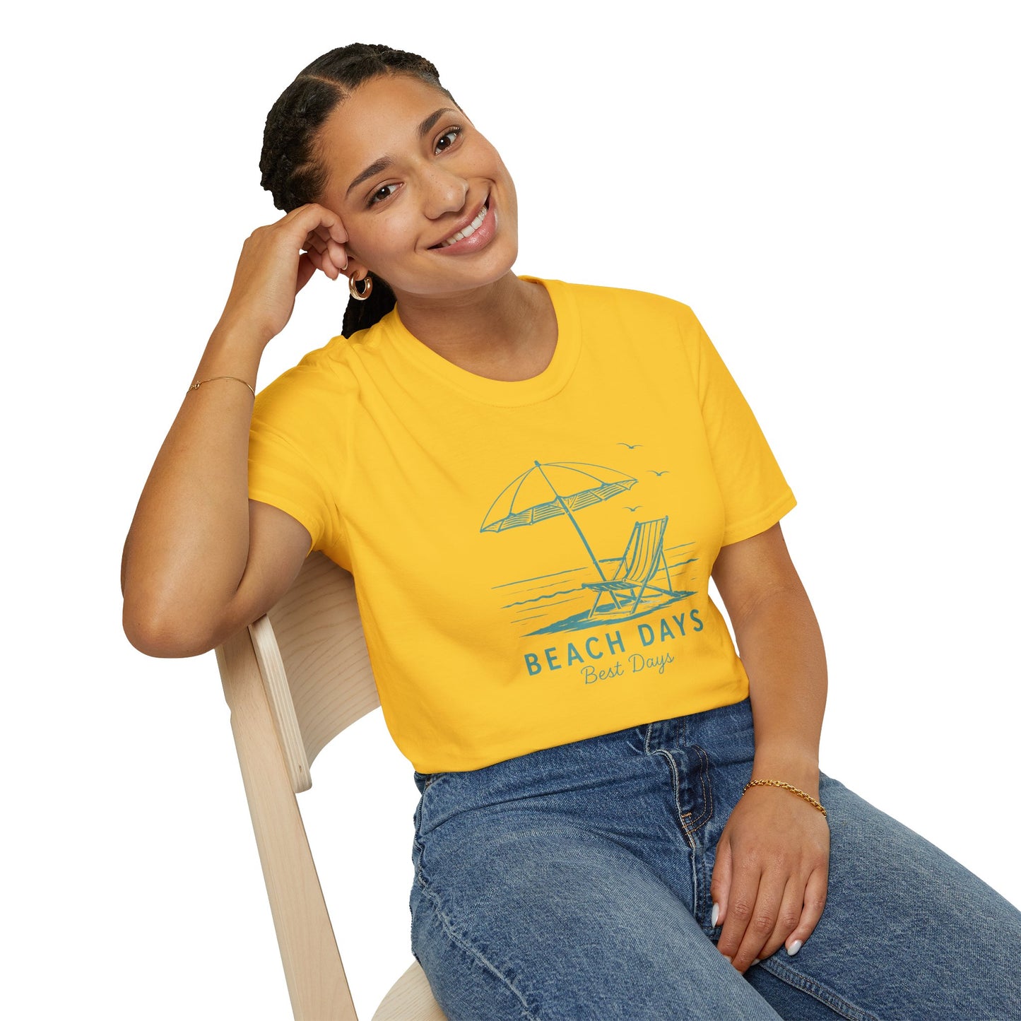 Beach Days T-Shirt — Relaxing Beach Chair & Umbrella Graphic