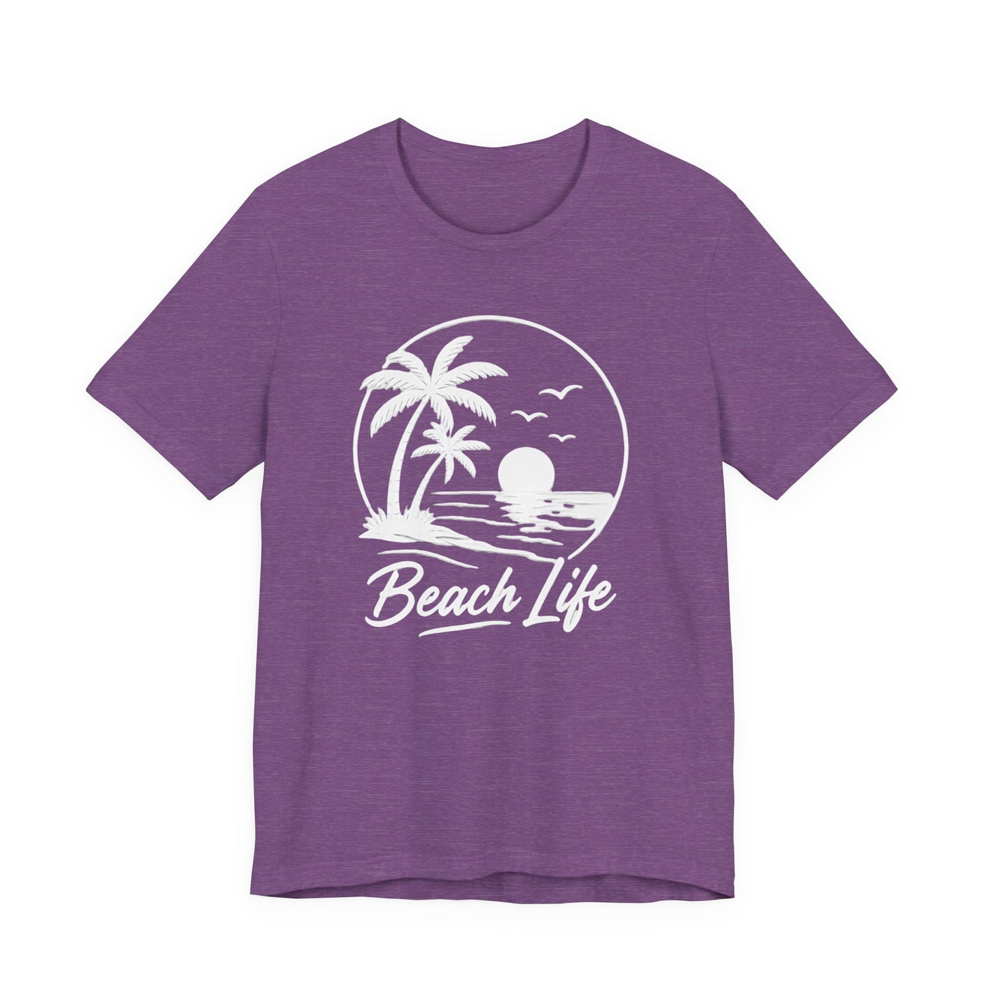 Beach Life T-Shirt – Palm Tree Sunset Graphic Tee