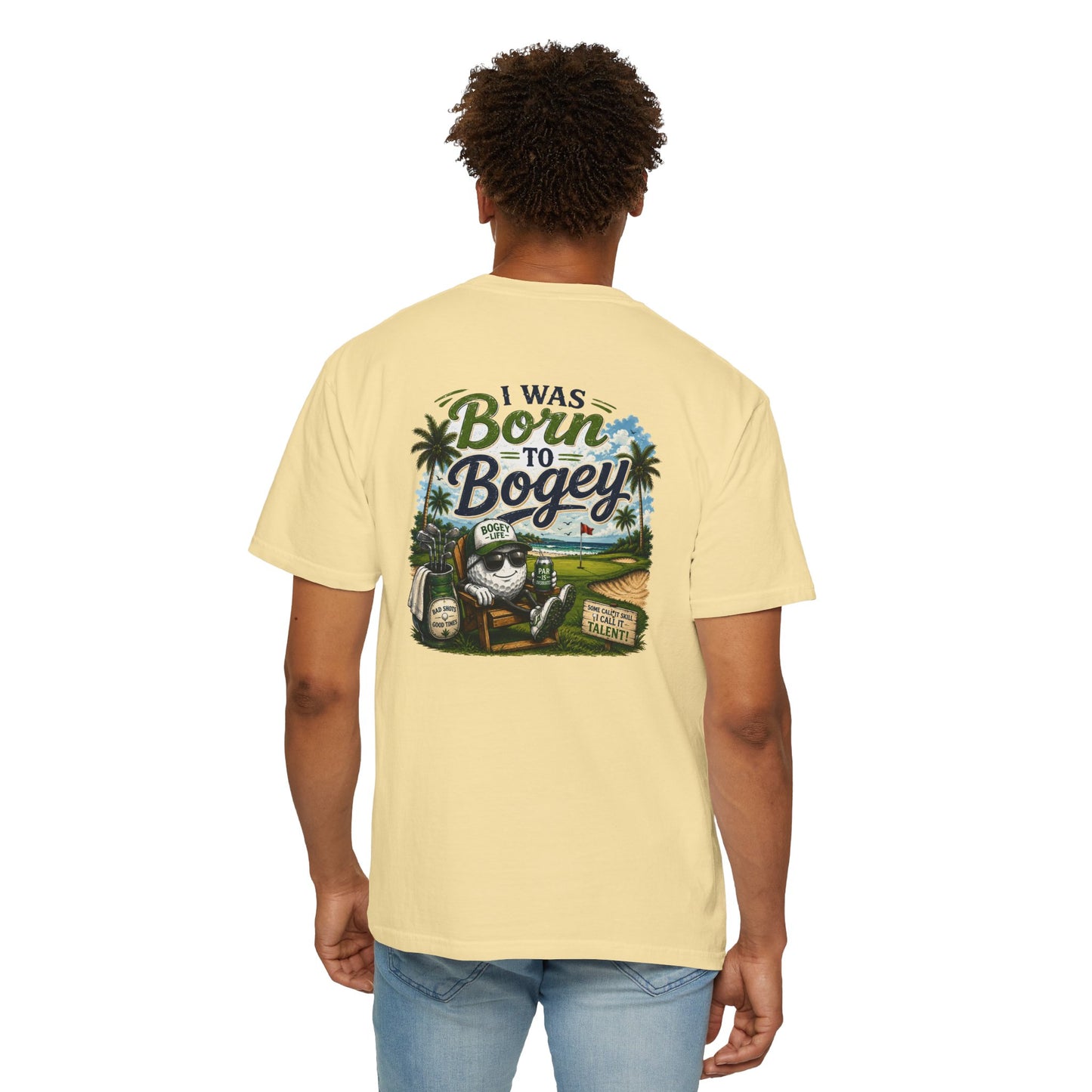 Born to Bogey T-Shirt — Retro Golf Skull Graphic Tee