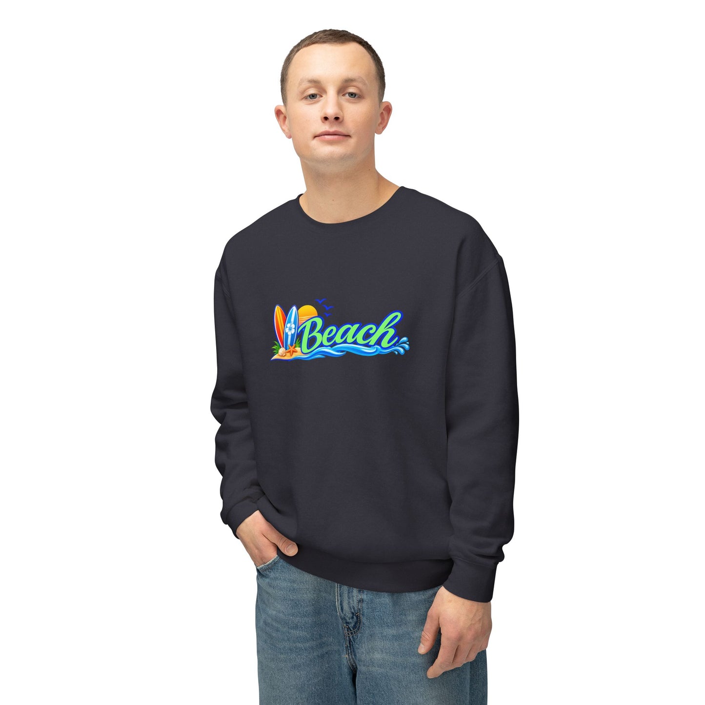 Beach Surf Vibes Crewneck Sweatshirt- Comfort Colors®