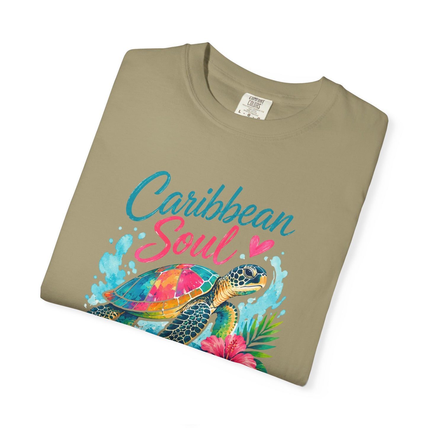 Caribbean Soul T-Shirt — Sea Turtle Floral Tropical Tee