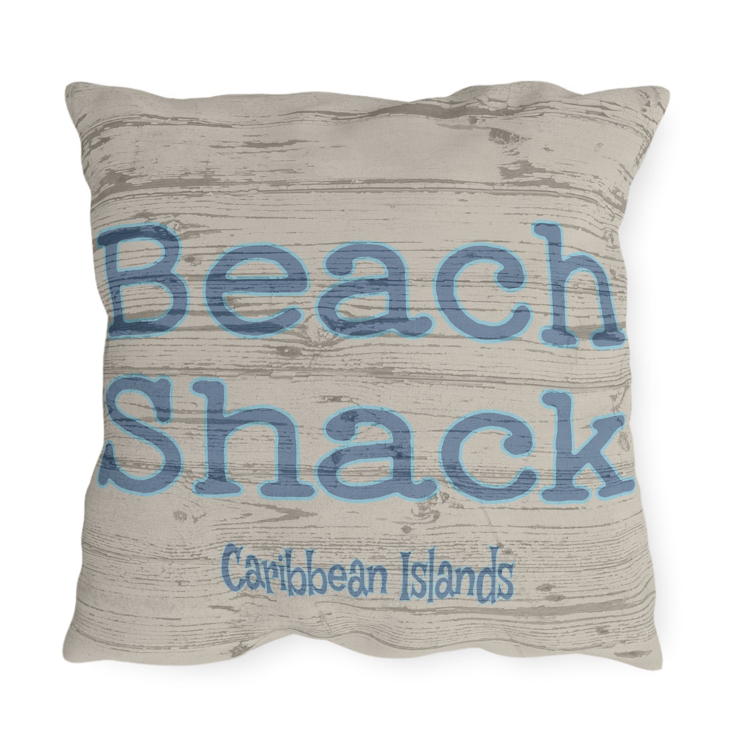 Beach Shack Outdoor Pillow – Caribbean Islands Coastal Accent Cushion