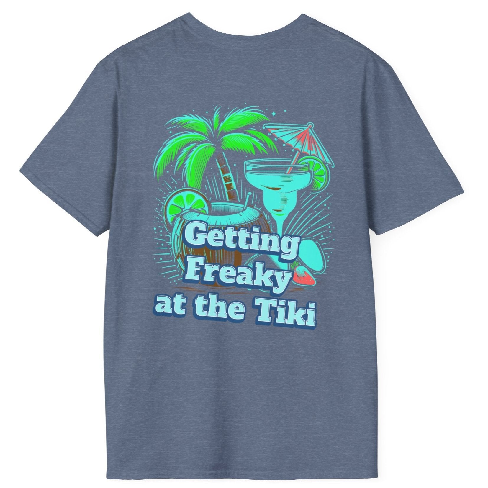 Getting Freaky at the Tiki Unisex Softstyle T-Shirt by Caribbean Rays