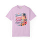 Beach Sunset Wine T-Shirt — "Beach, Sunset, Wine, Perfect Day" Tropical Graphic Tee