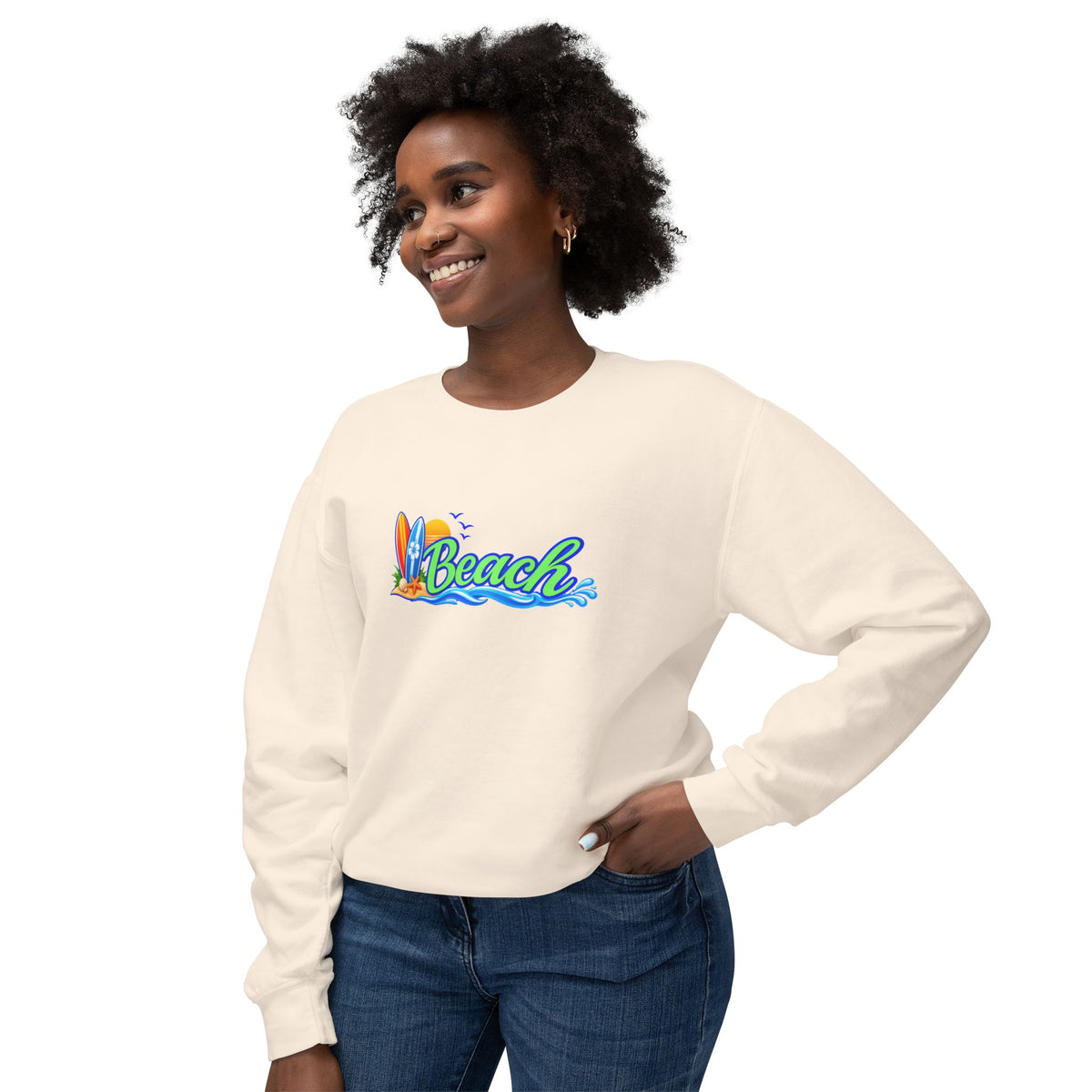 Beach Surf Vibes Crewneck Sweatshirt- Comfort Colors®