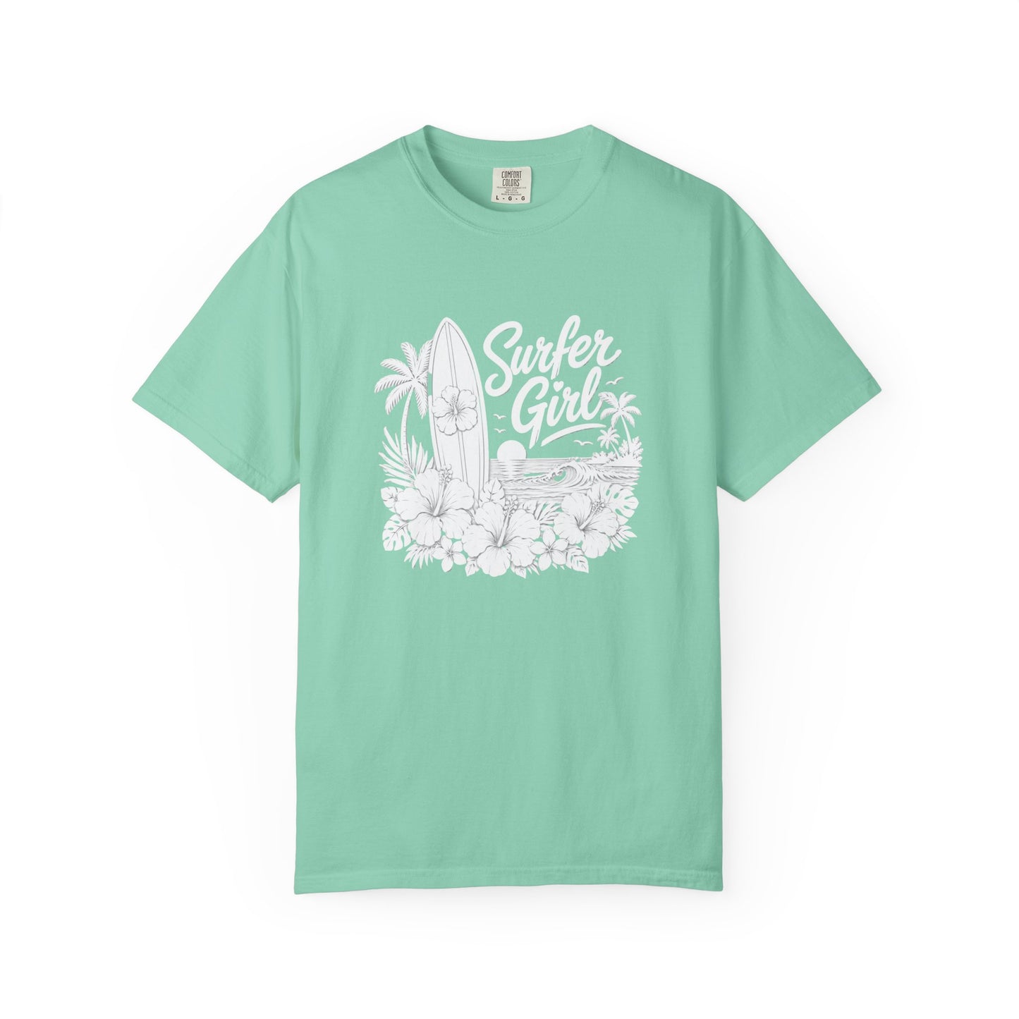 Surfer Girl Graphic Tee — Vintage Beach Surf T‑Shirt