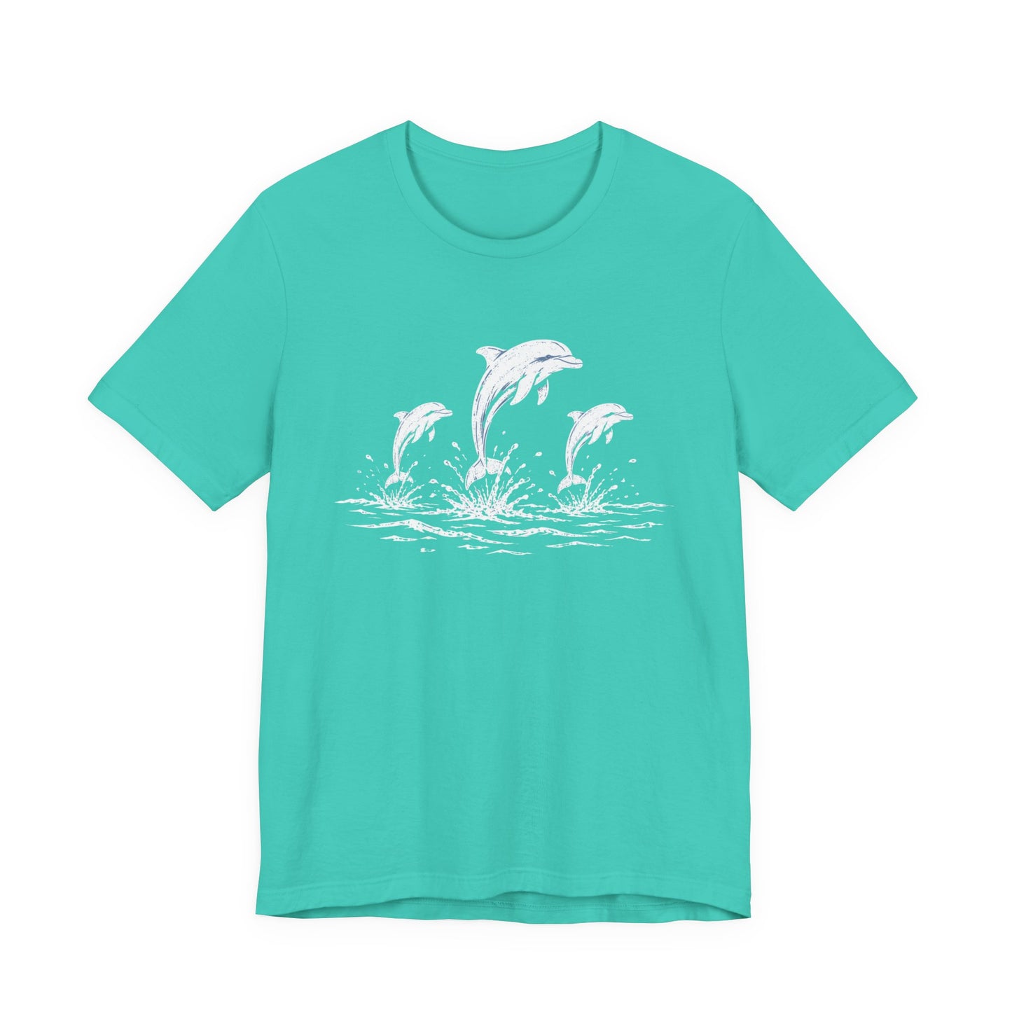 Dolphin Trio Tee — Playful Ocean Graphic T-Shirt