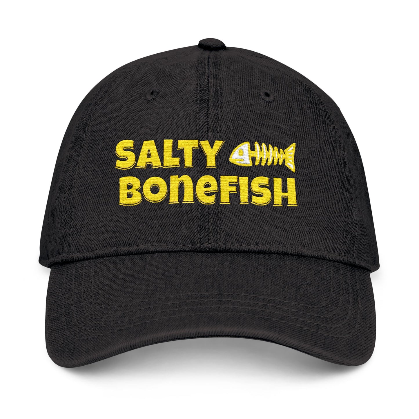Salty Bonefish Embroidered Baseball Cap