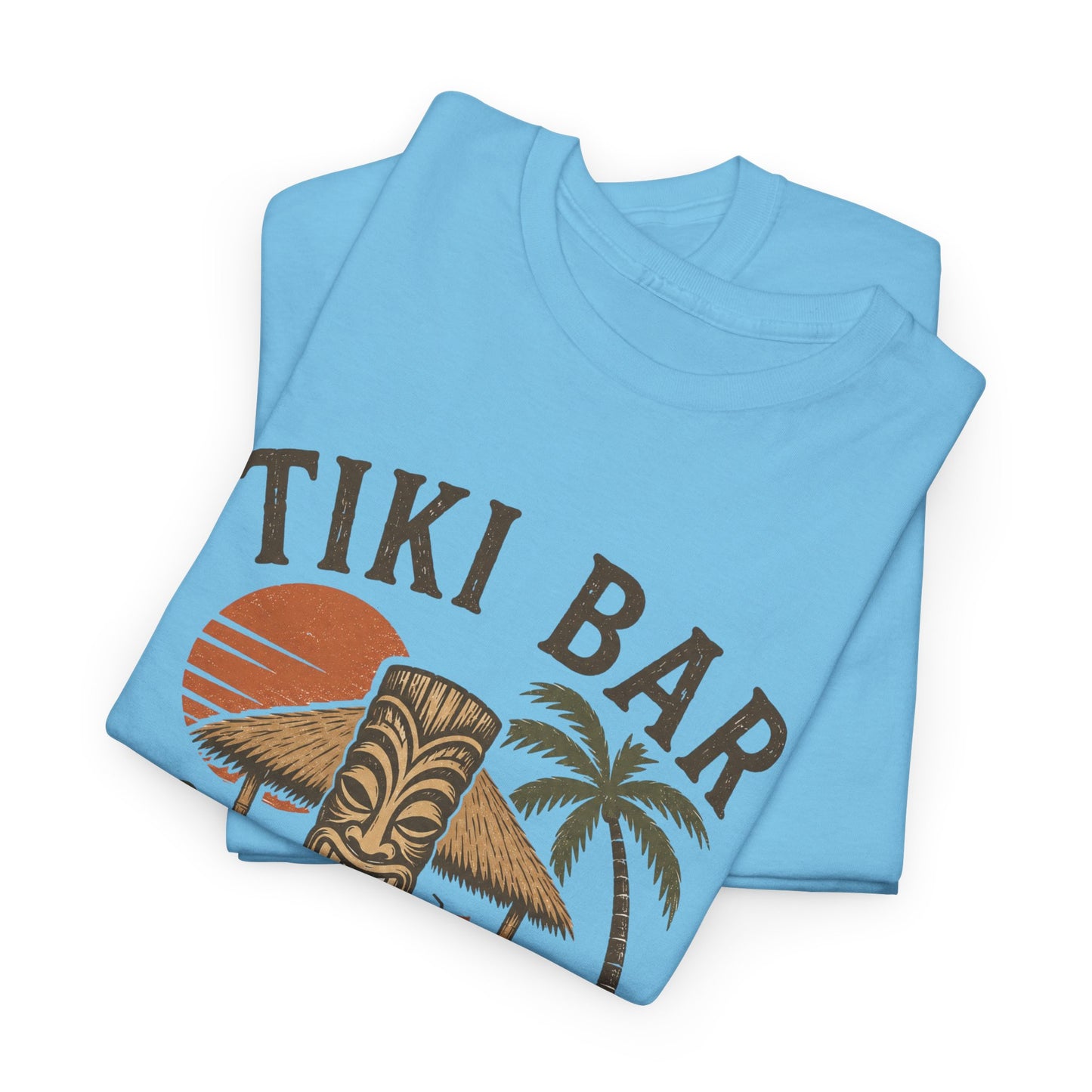 Tiki Bar Vintage Sunset Tee — Tropical Luau Beach Shirt