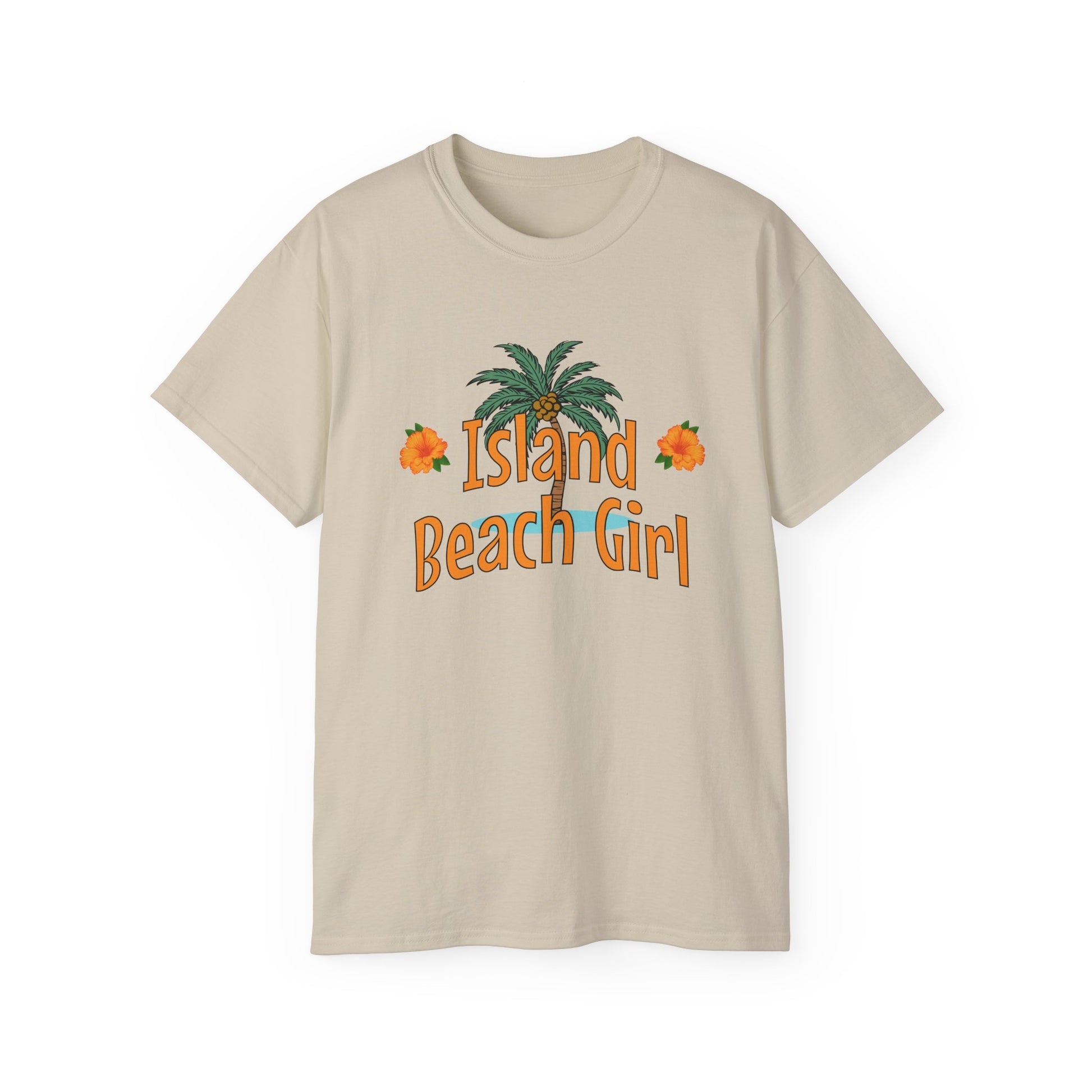 Tiki Beach Collection Island Beach Girl Unisex Ultra Cotton Tee -by Caribbean Rays