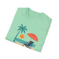 Tropical Vibes Beach Scene Tee (Relax & Unwind)