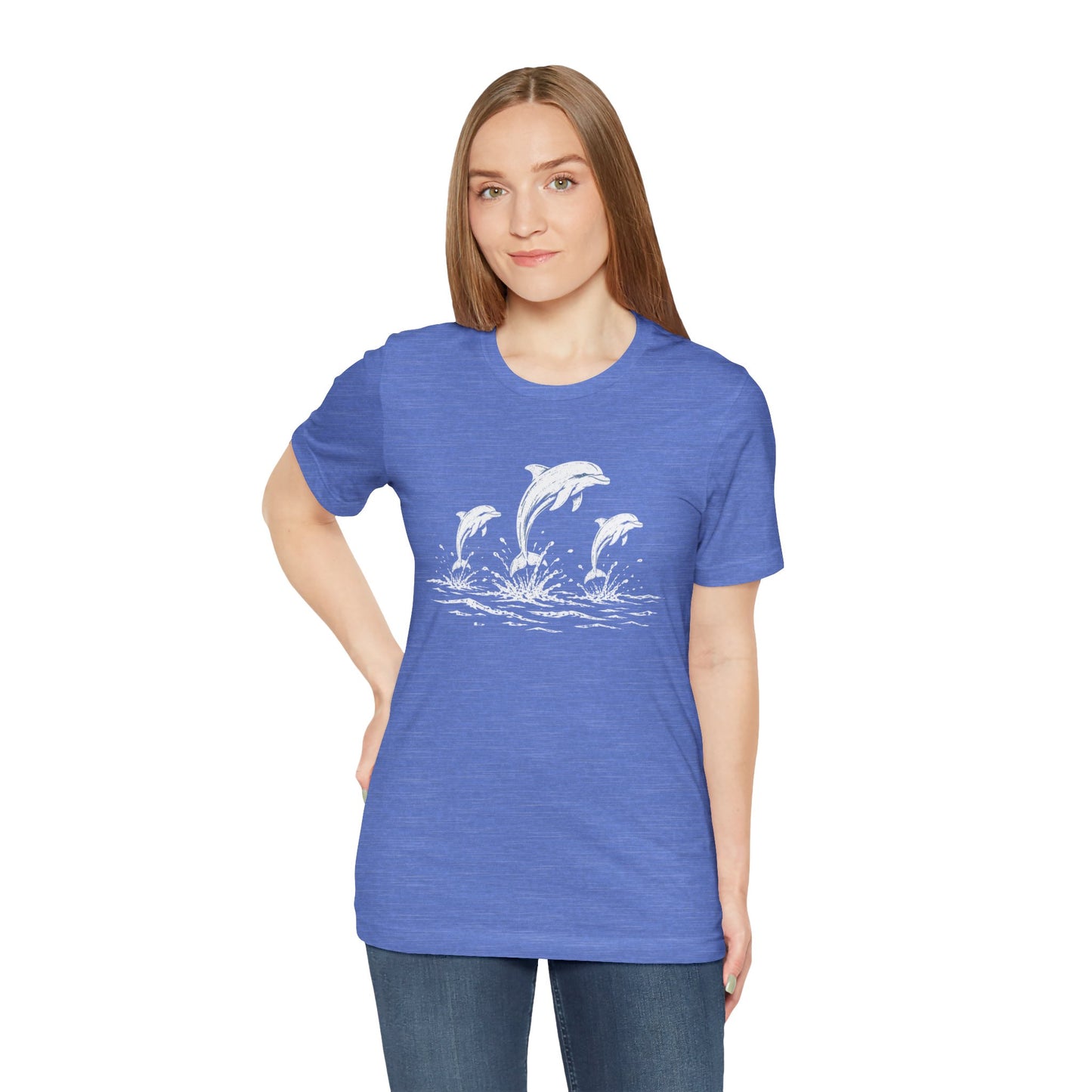 Dolphin Trio Tee — Playful Ocean Graphic T-Shirt