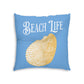 Beach Day Tufted Floor Pillow, Square -at Caribbean Rays