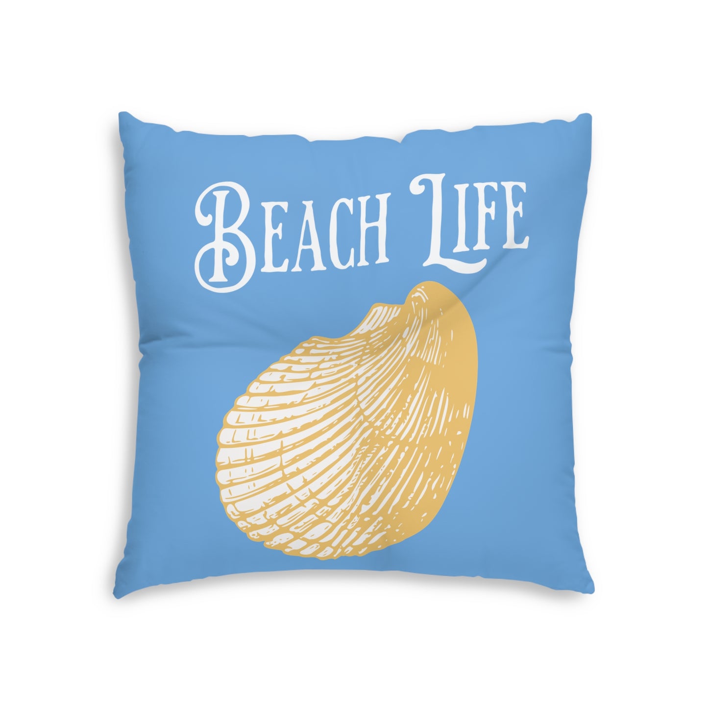 Beach Day Tufted Floor Pillow, Square -at Caribbean Rays