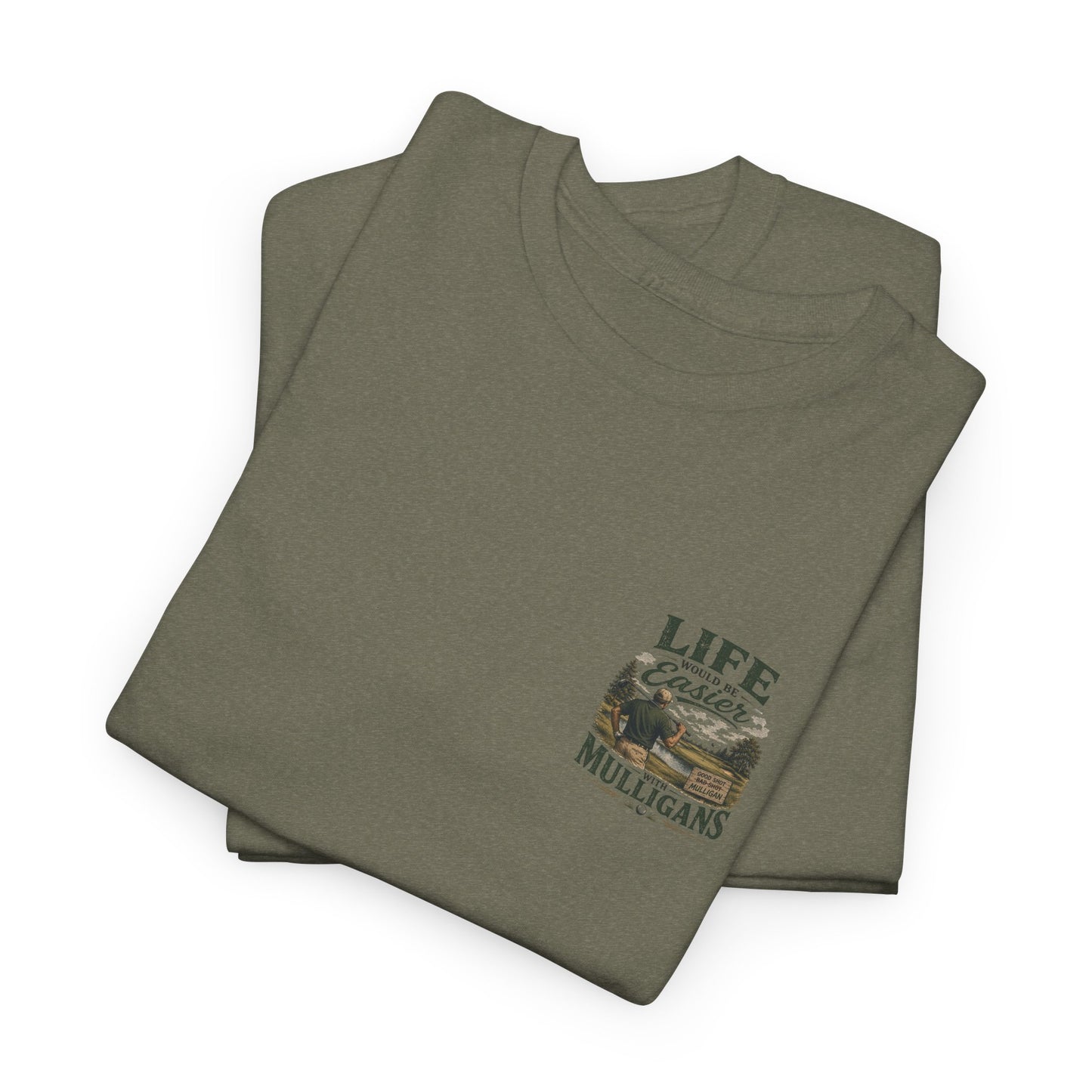 Mulligans Golf T-Shirt — “Life Would Be Easier With Mulligans” Vintage Golf Tee