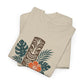 Island State of Mind T-Shirt — Tropical Tiki Tee with Hibiscus & Palm Leaves