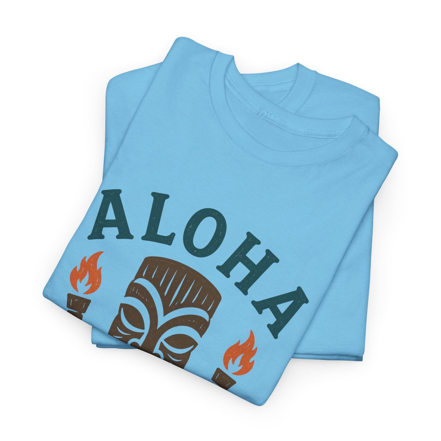 Aloha Tiki Tribal Tee with Torches- Tiki T-Shirt
