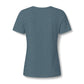 Sea Turtle V-Neck Tee — Women's Relaxed Heather Tee with White Sea Turtle Graphic