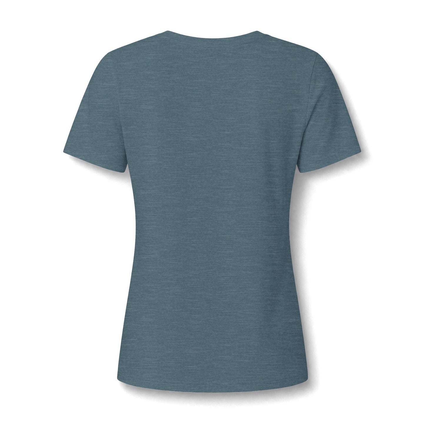Sea Turtle V-Neck Tee — Women's Relaxed Heather Tee with White Sea Turtle Graphic