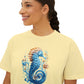 Seahorse Watercolor Women's Boxy Tee