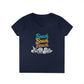 Beach Beach Beach Script V-Neck Tee — Women’s Casual Coastal T-Shirt