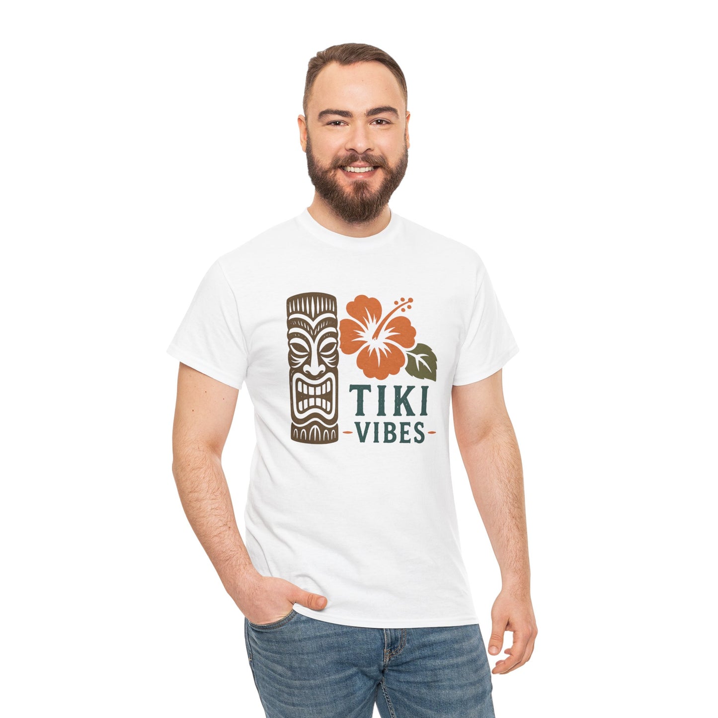 Tiki Vibes Floral Hibiscus Tee