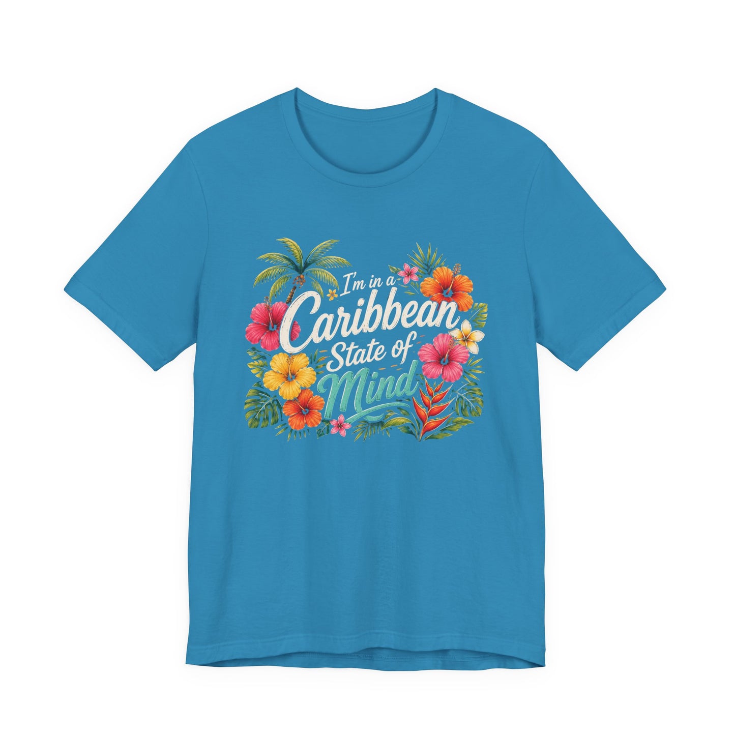 Caribbean State of Mind Tee — Tropical Floral Vacation T‑Shirt