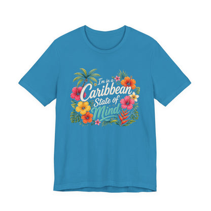 Caribbean State of Mind Tee — Tropical Floral Vacation T‑Shirt