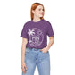 Beach Flip Flop Palm Circle Graphic Tee
