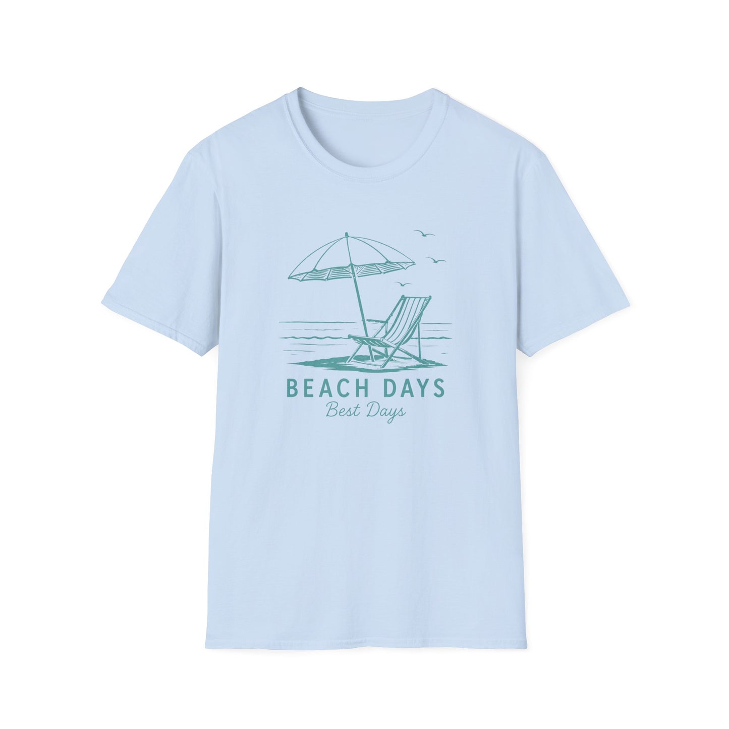 Beach Days T-Shirt — Relaxing Beach Chair & Umbrella Graphic