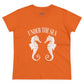 Under The Sea Seahorse Women's Midweight Cotton Tee at Caribbean Rays