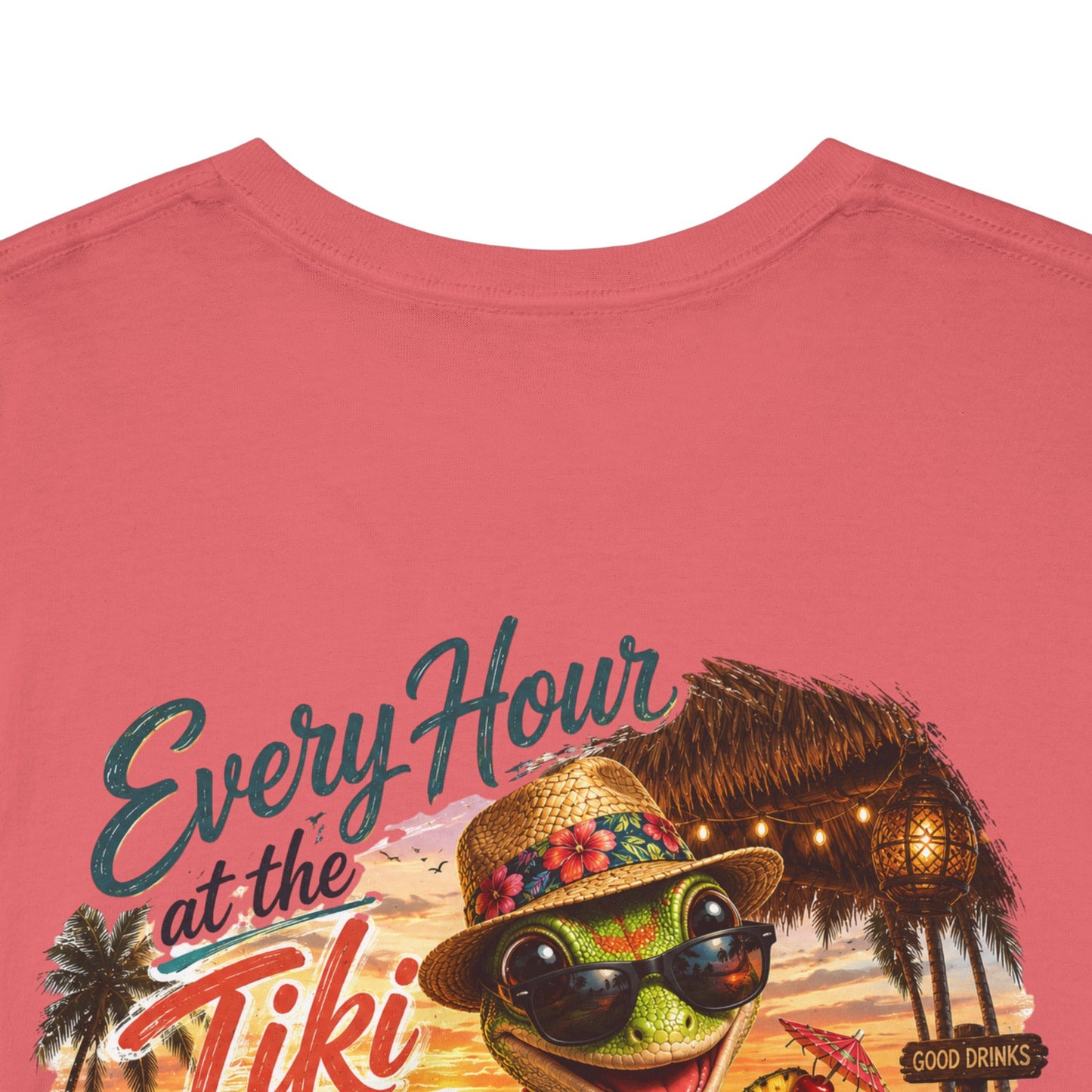 T-Shirt - "Every Hour at the Tiki Bar is Happy Hour" Vintage Tropical Tee