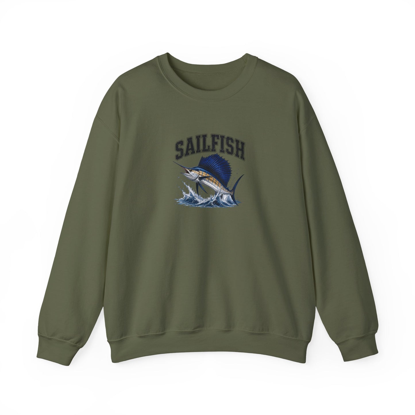Sailfish Graphic Sweatshirt – Vintage Marlin Fishing Crewneck