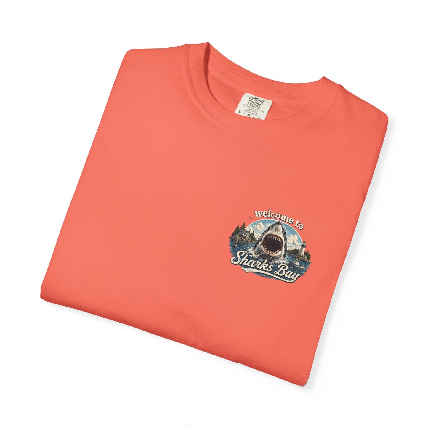 Sharks Bay T-Shirt — "Welcome to Sharks Bay" Vintage Shark Graphic Tee